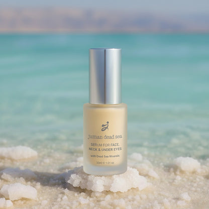 Sérum Visage, Cou & Contour des Yeux – Riche en Minéraux de la Mer Morte