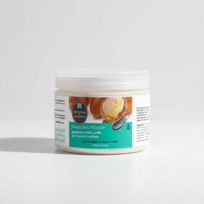 Masque Capillaire à l’Huile d’Argan – Enrichi en Minéraux de la Mer Morte