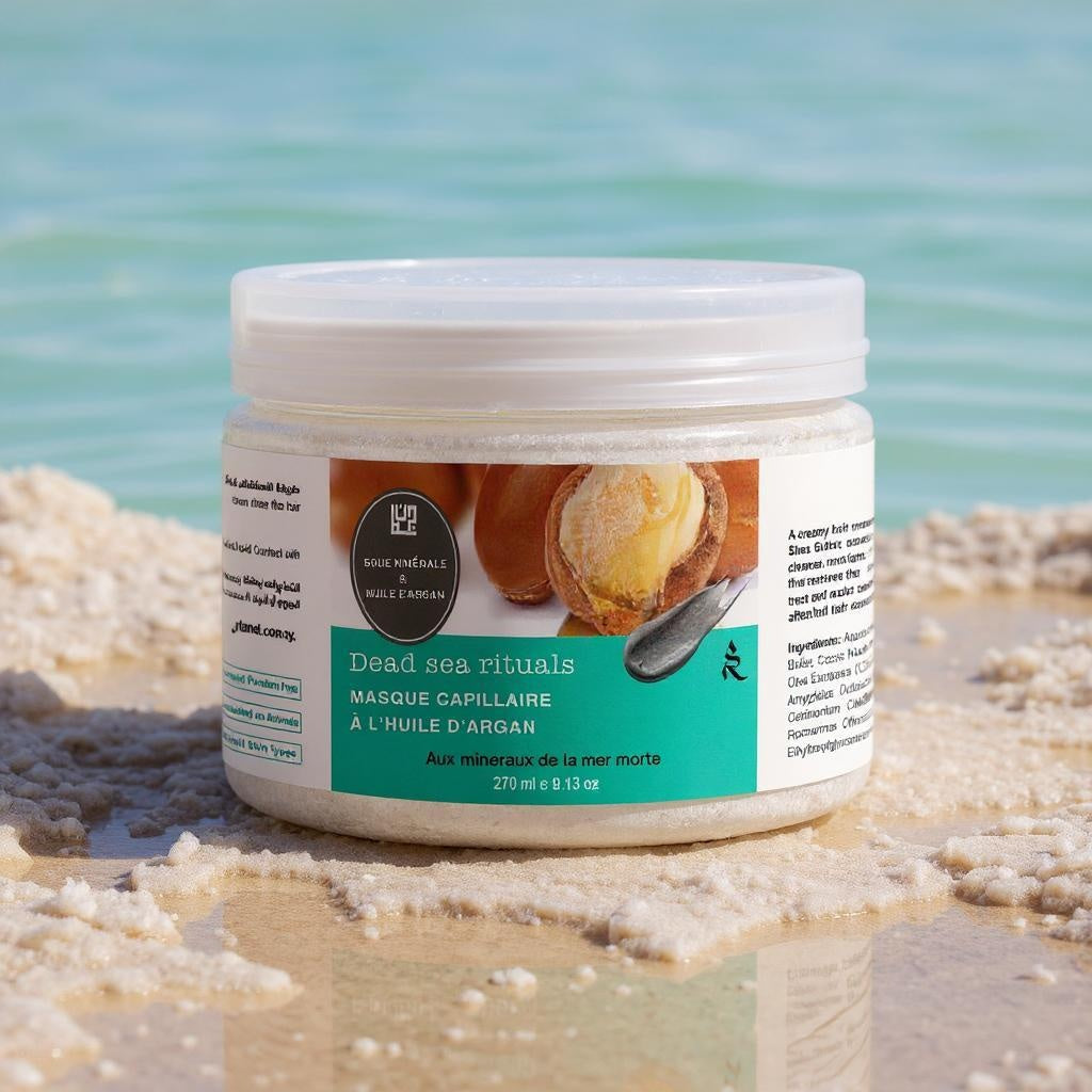 Masque Capillaire à l’Huile d’Argan – Enrichi en Minéraux de la Mer Morte