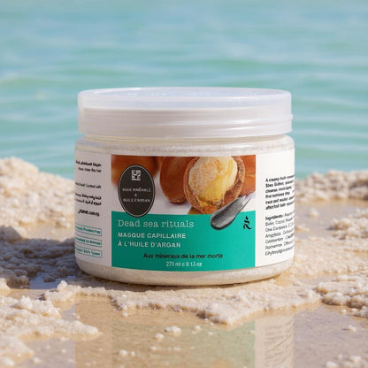 Masque Capillaire à l’Huile d’Argan – Enrichi en Minéraux de la Mer Morte