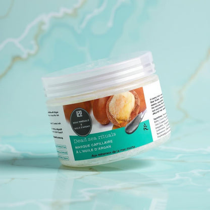 Masque Capillaire à l’Huile d’Argan – Enrichi en Minéraux de la Mer Morte